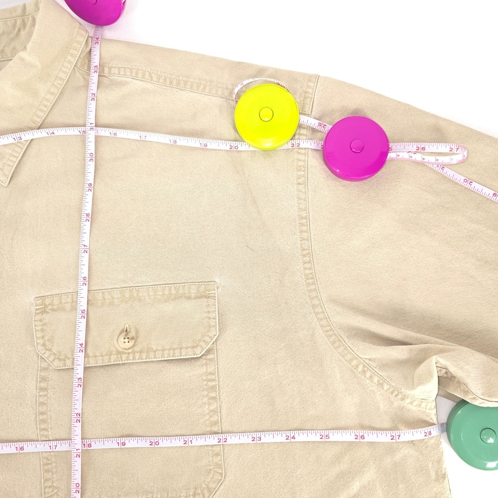 LL Bean Sunwashed Canvas Shirt Mens XXL Tall Outdoors 0FCW8 Chore‎ Barn Workwear - Picture 4 of 16